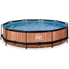 Exit Toys Pools Exit Toys Round Wood Pool with Filter Pump Ø3.6x0.76m