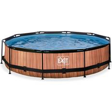 Round Wood Pool with Filter Pump Ø3.6x0.76m