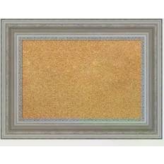 Notice Boards Amanti Art Parlor Silver Framed Corkboard Notice Board 23.5x17.5"