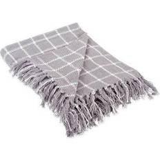 Design Imports Checked Blankets Grey (152.4x127cm)