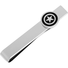 Men Tie Clips Cufflinks Inc Captain America - Silver/Black