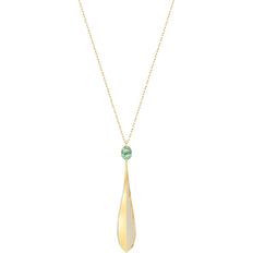 Swarovski Stunning Olive Pendant Necklace - Gold/Green/Transparent