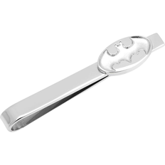 Tie Clips Batman Recessed Shield Tie Bar - Silver