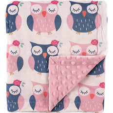 Hudson Mink Blanket with Dotted Backing Owls