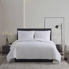 Duvet Covers Vera Wang Double Diamond Matelasse Duvet Cover White (233.68x223.52)