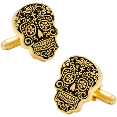 Gold Plated Cufflinks Cufflinks Inc Day of The Dead Cufflinks - Gold/Black