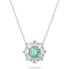 Swarovski Sunshine Pendant Necklace - Silver/Green/Transparent