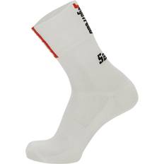 Santini Trek Segafredo 2022 Cycling Socks Unisex - White
