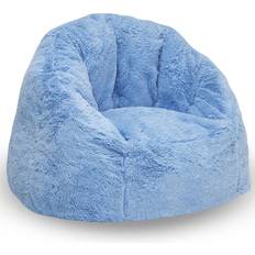 Gray Beanbags Delta Children Cozee Fluffy Chair