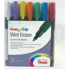 Pentel Wet Erase Chalk Marker Medium Tip Assorted PK7