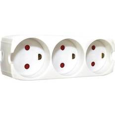 Gripo Socket w/ 3 outlets white