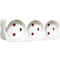 Socket w/ 3 outlets white