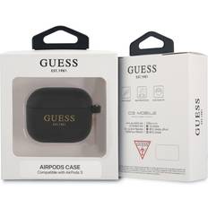 Guess Høretelefoner Guess Silikone 4G Charm Cover (AirPods 3) Sort