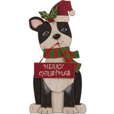 GlitzHome Wooden Christmas Dog Figurine 40.6cm