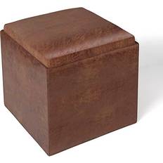 Leathers Pouffes Simpli Home Rockwood Pouffe 16.9"