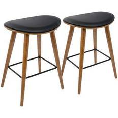 Furniture Lumisource Saddle Bar Stool 25" 2