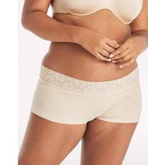 Maidenform Cotton Boyshort With Lace - Latte Lift