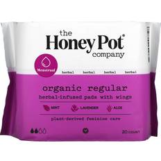 Intimate Hygiene & Menstrual Protections The Honey Pot Organic Herbal-Infused Pads with Wings Regular 20-pack