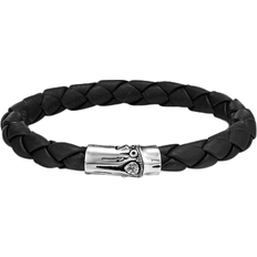 John Hardy Bamboo Station Bracelet - Silver/Black