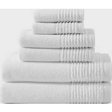 Vera Wang Sculpted Pleat Handduk Vit (137.16x76.2cm)