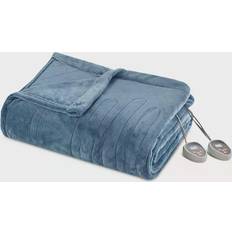 Beautyrest Heated Plush Blankets Blue (213.36x203.2cm)