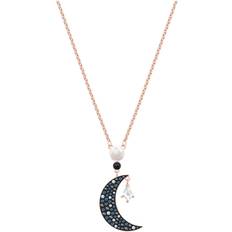 Swarovski moon Swarovski Symbolic Moon And Star Pendant Necklace - Rose Gold/Multicolour