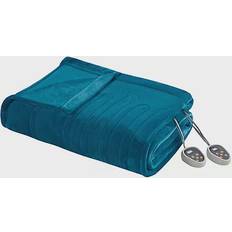 Twin Blankets Beautyrest Heated Plush Blankets Blue (213.36x157.48)