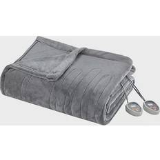 Beautyrest Heated Plush Blankets Grey (228.6x213.36cm)