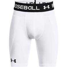 Under Armour Boy's Utility Slider with Cup - White/Black (1367355-100)