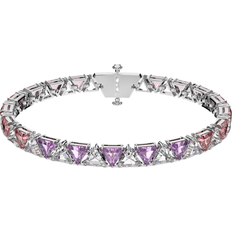 Purple Bracelets Swarovski Ortyx Triangle Cut Bracelet - Silver/Multicolour