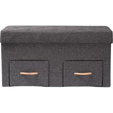 Beige Storage Benches Baxton Studio Gerwin Storage Bench 31.5x15.7"