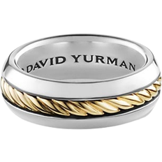 David Yurman Cable Inset Band Ring - Silver/Gold