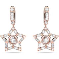 Swarovski Stella Hoop Earrings - Rose Gold/Transparent