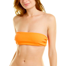 Ribbed Bikini Tops Solid & Striped The Annabelle Reversible Bikini Top - Orange