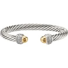 David Yurman Cable Classics Bracelet - Silver/Gold/Diamonds