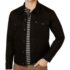 Elastane/Lycra/Spandex - Men Outerwear Levi's Trucker Jacket - Last Night/Black