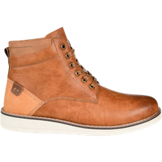 Faux Leather - Men Ankle Boots Vance Co. Evans - Cognac