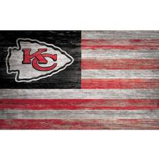 Kansas City Chiefs Sports Fan Products Fan Creations Kansas City Chiefs Distressed Flag Sign