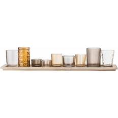 Beige Piatti da portata Bloomingville Windlichter Wessel Aus Glas 10er-Set Piatto da portata