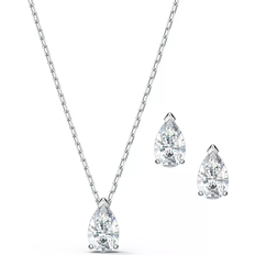 Swarovski Attract Pear Cut Set - Silver/Transparent