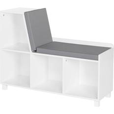 Gray Storage Benches RiverRidge Kids Book Nook Storage Bench with Cubbies