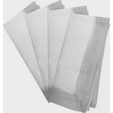 Linen Textiles Villeroy & Boch Metallic Brushstroke Cloth Napkin White (43.18x43.18cm)