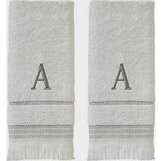 SKL Home Casual Monogram A Guest Towel White (66.04x40.64)