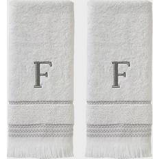 Stripes Towels SKL Home Casual Monogram F Guest Towel White (66.04x40.64)