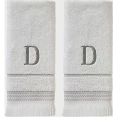 SKL Home Casual Monogram D Guest Towel White (66.04x40.64cm)