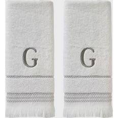 SKL Home Casual Monogram G Guest Towel White (66.04x40.64cm)