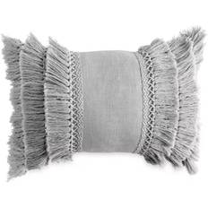 Peri Home Fringe Complete Decoration Pillows Gray (45.72x30.48cm)