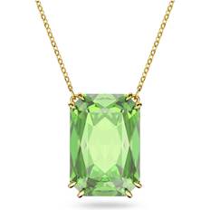 Swarovski Grön Halsband Swarovski Millenia Octagon Cut Pendant Necklace - Gold/Green