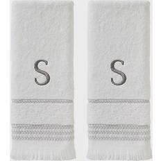 Stripes Towels SKL Home Casual Monogram S Guest Towel White (66.04x40.64)