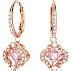 Swarovski Sparkling Dance Drop Earrings - Rose Gold